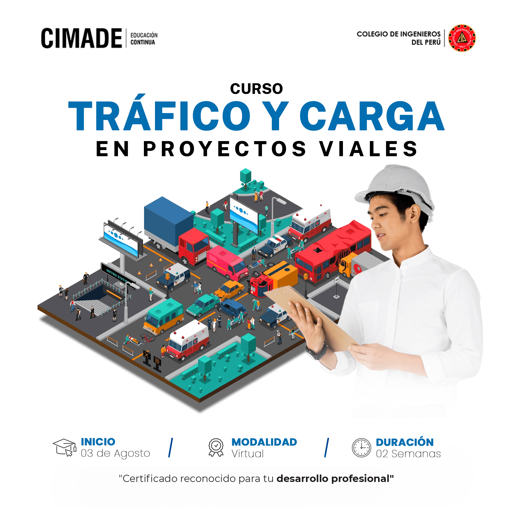 Tráfico y carga en proyectos viales